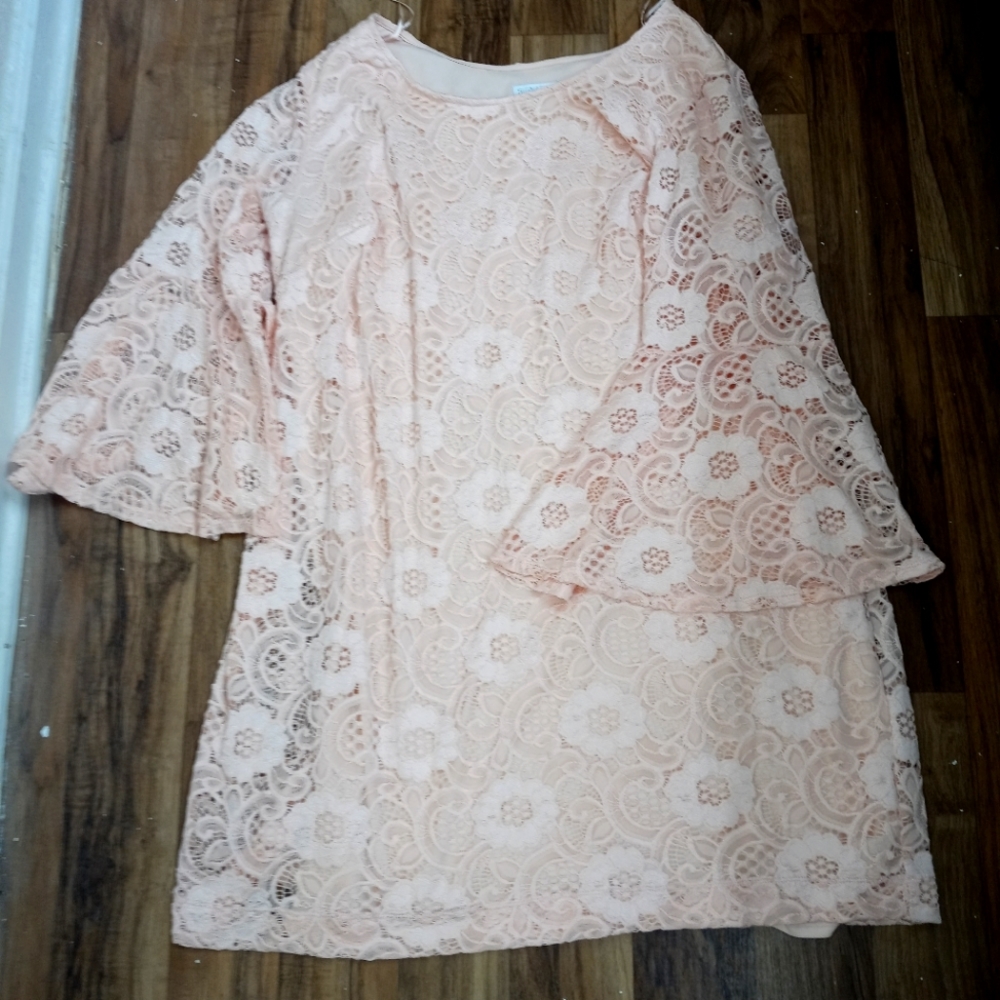 Pink Big Arm Long Sleeve Dress